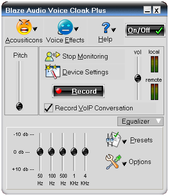 Blaze Audio Voice Cloak Screenshot